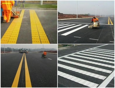 十堰十堰道路划线，热熔标线